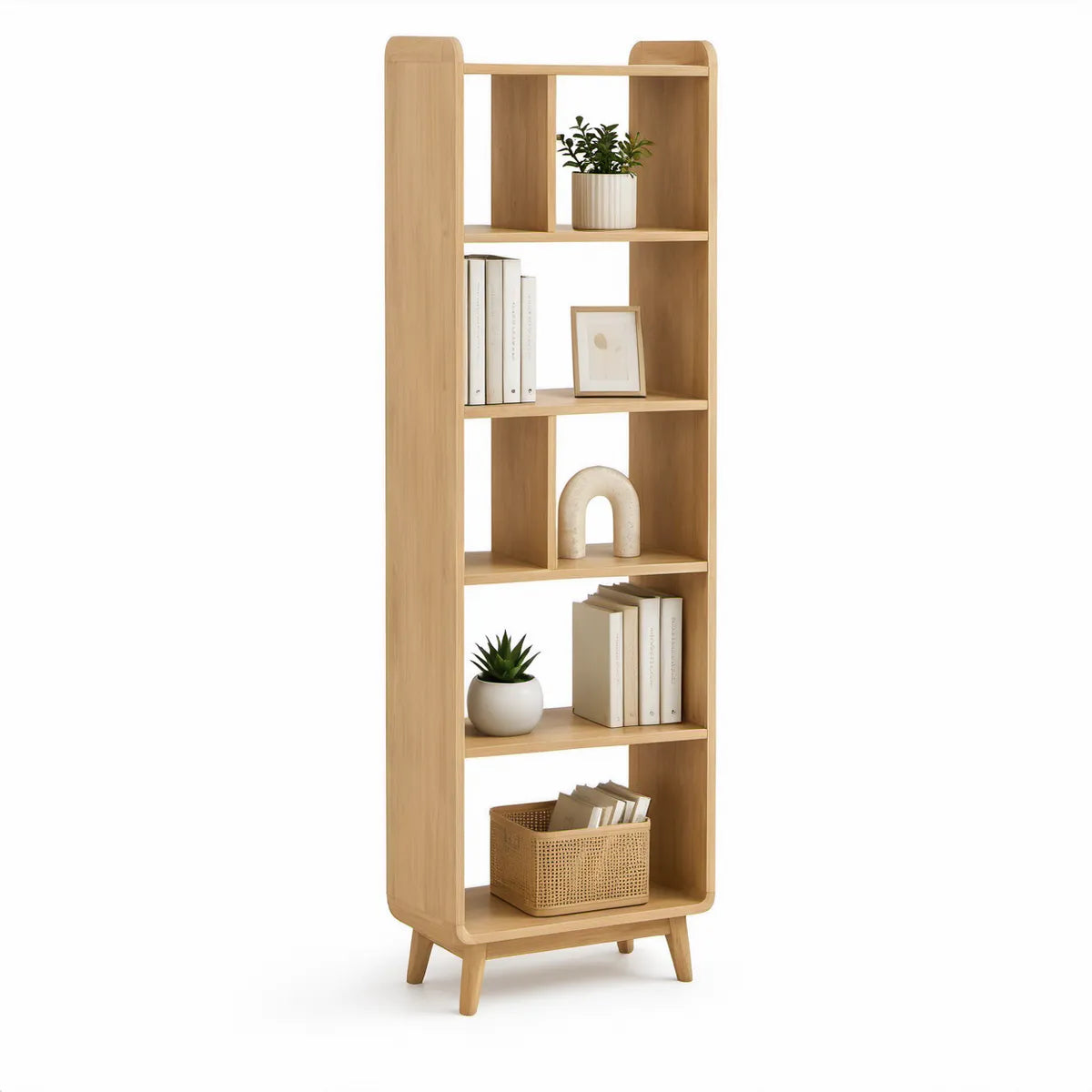 Estante Vertical em MDF Carvalho Claro 60 x 30 x 180 cm